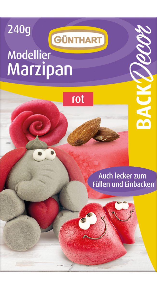 240g Marzipan, rot 