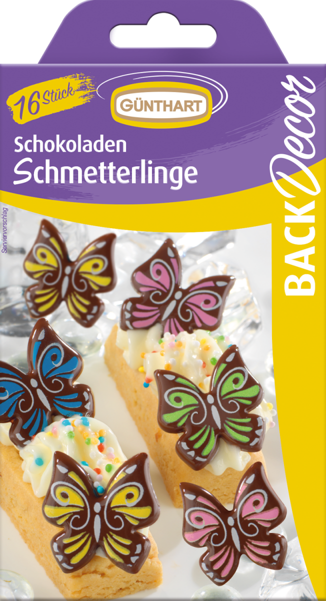 16 bunte Schmetterlinge 