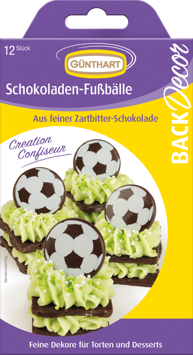 12 Schokoladen Fußbälle 