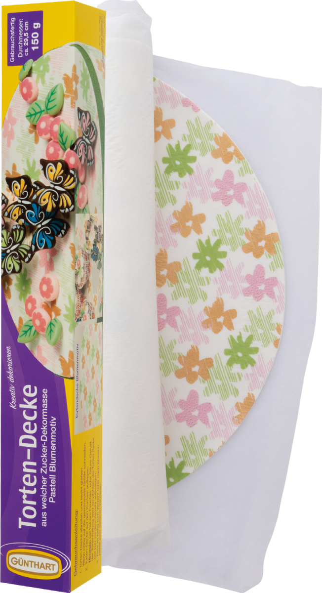 150g Tortendecke Blumen 