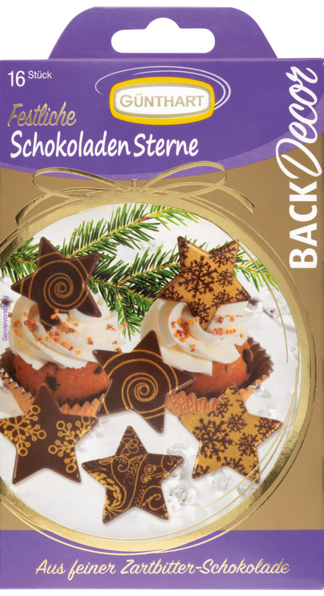 16 Schokoladen Sterne 