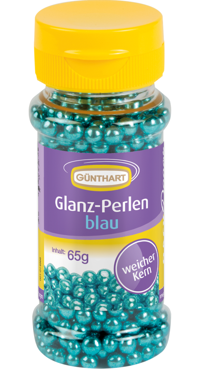 65g Glanzperlen, blau 