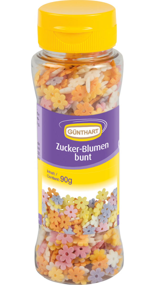90g Streudekor Blumen bunt 