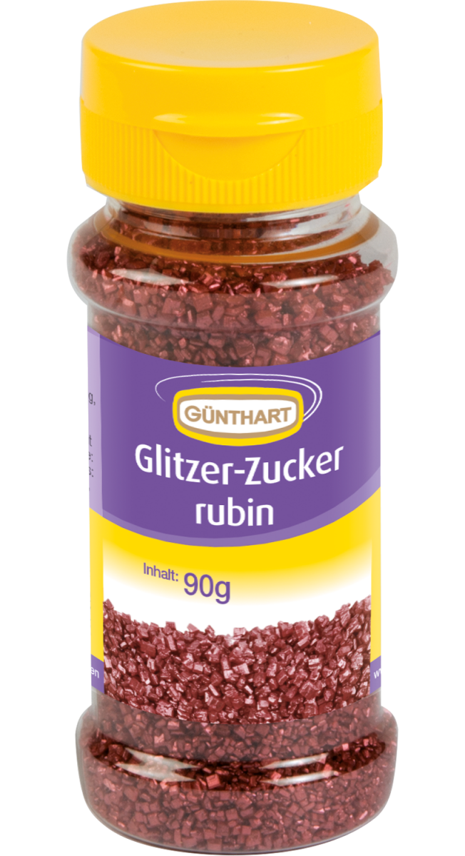 90g Glitzerzucker rubin 