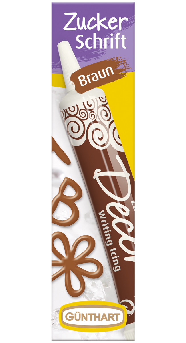 25g Zuckerschrift Braun 