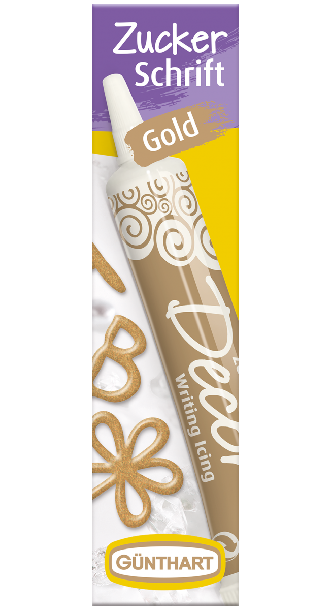 25g Zuckerschrift Gold 