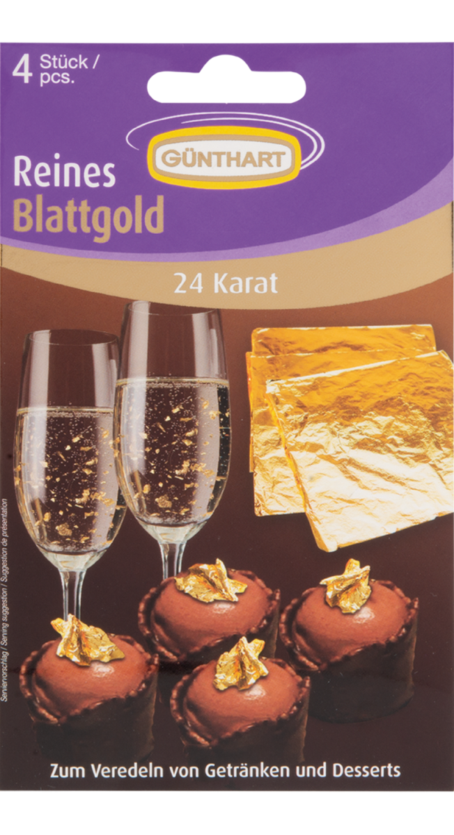 4 Reines Blattgold 