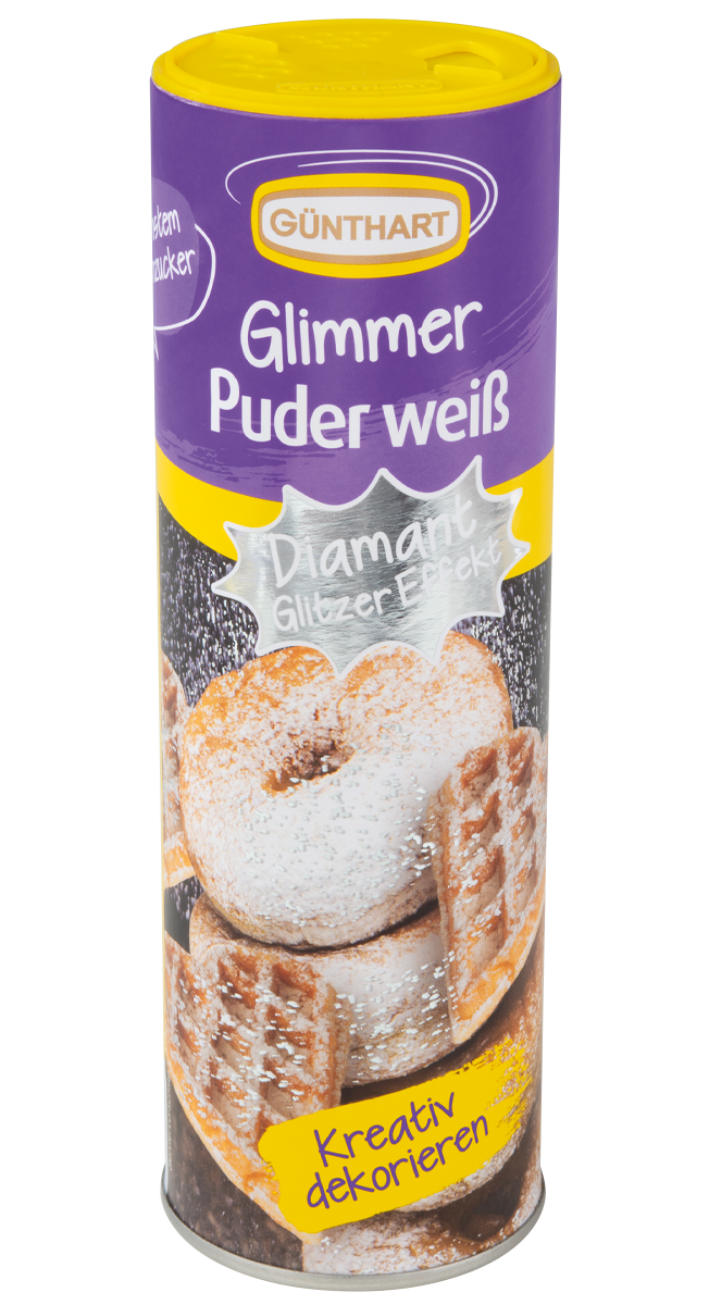 100g Glimmer Puder, weiß 