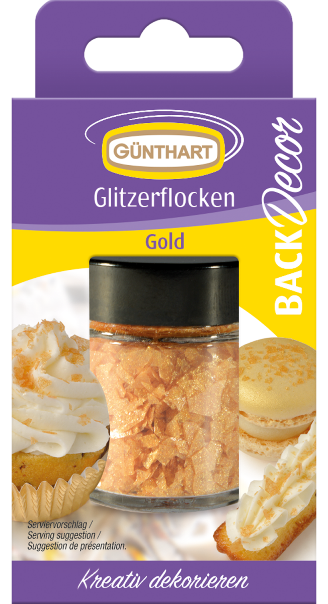 15g Glitzerflocken, gold 