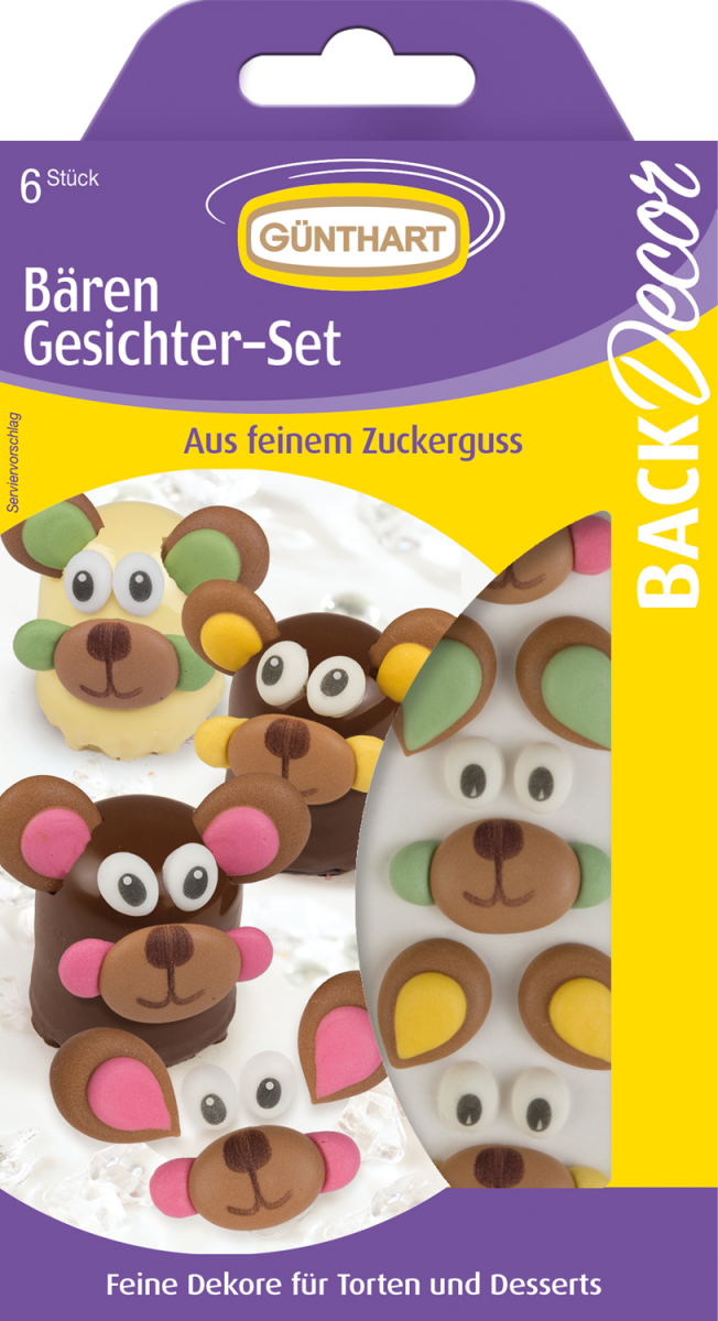 6 Bären Gesichter 