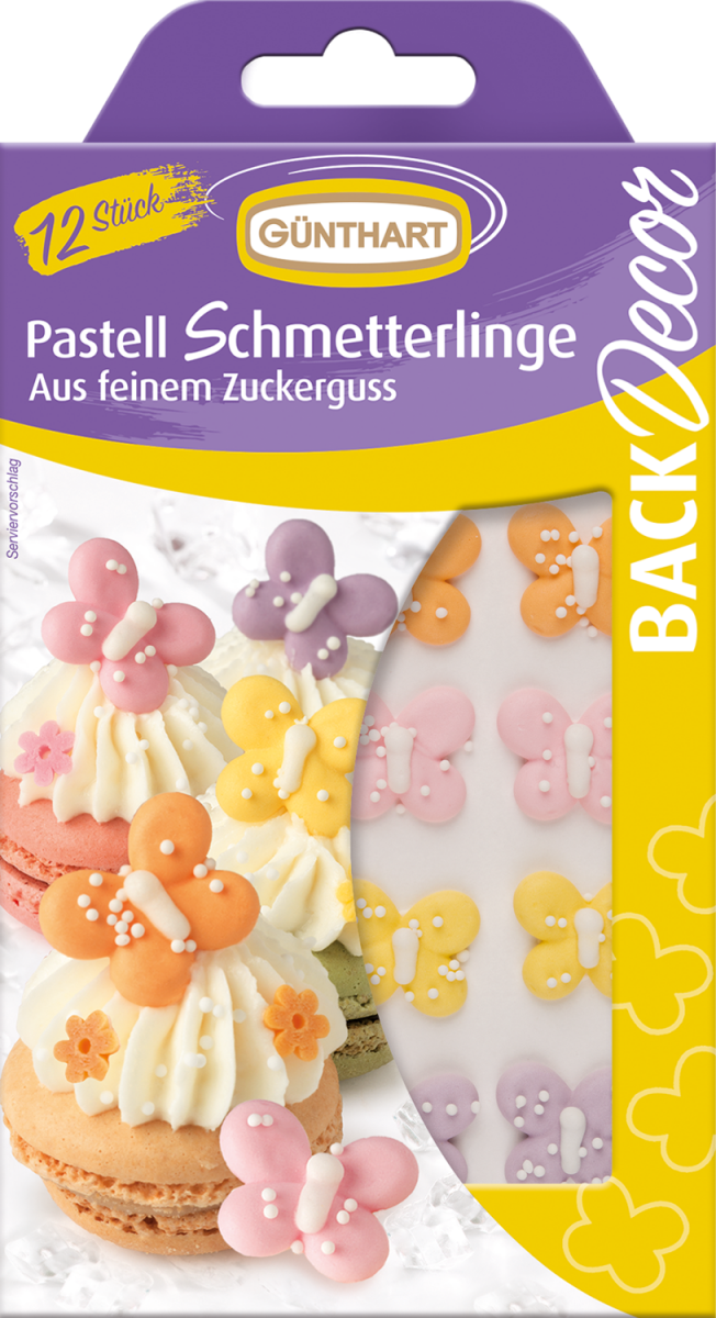 12 Pastell Schmetterlinge 