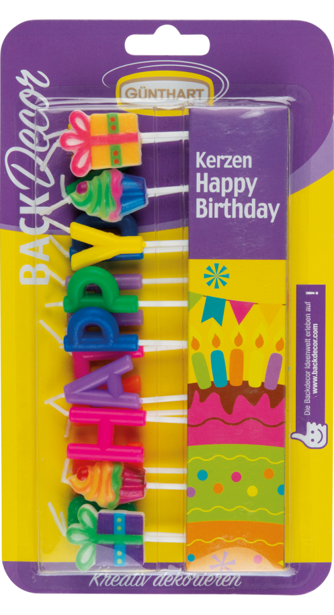 17 Kerzen Happy Birthday 