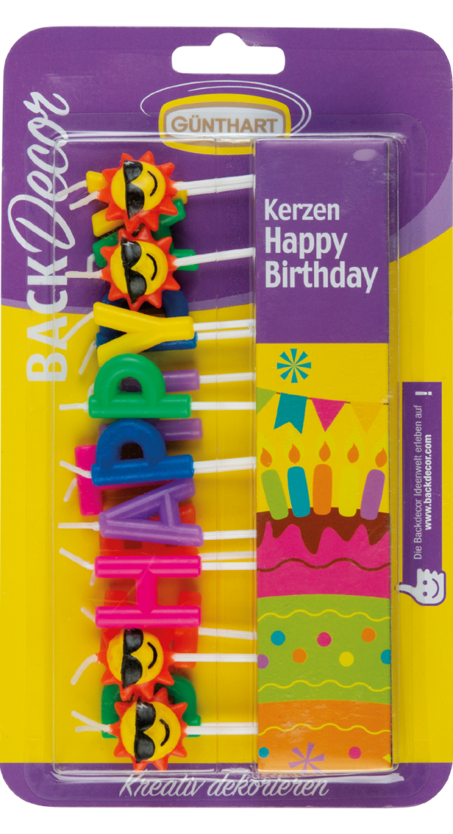 17 Kerzen Happy Birthday 