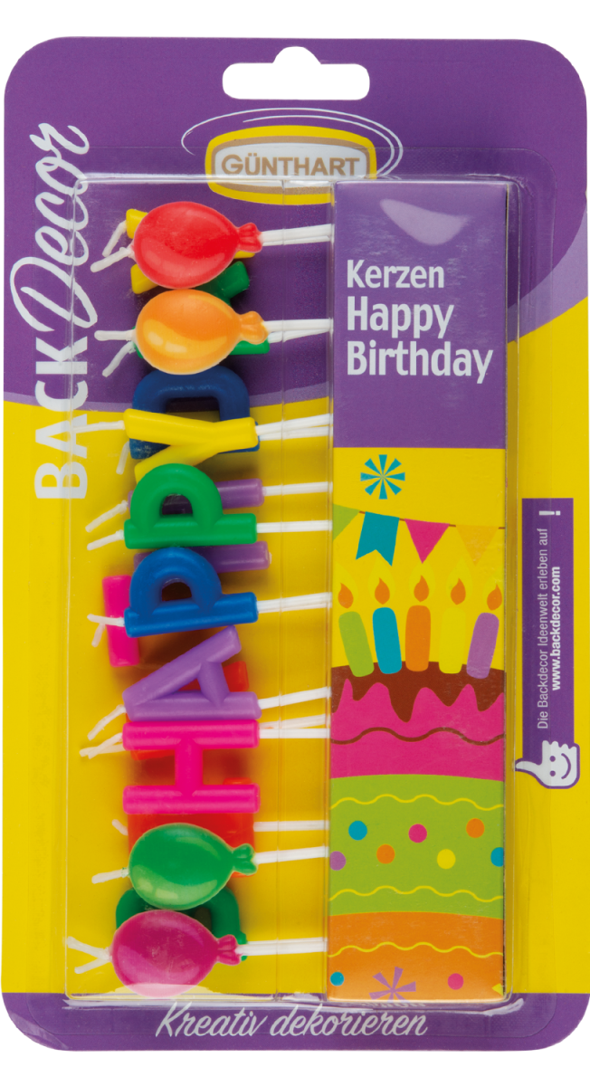 17 Kerzen Happy Birthday 