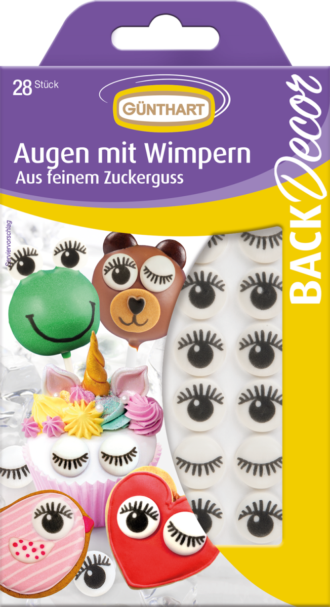 28 Augen mit Wimpern 