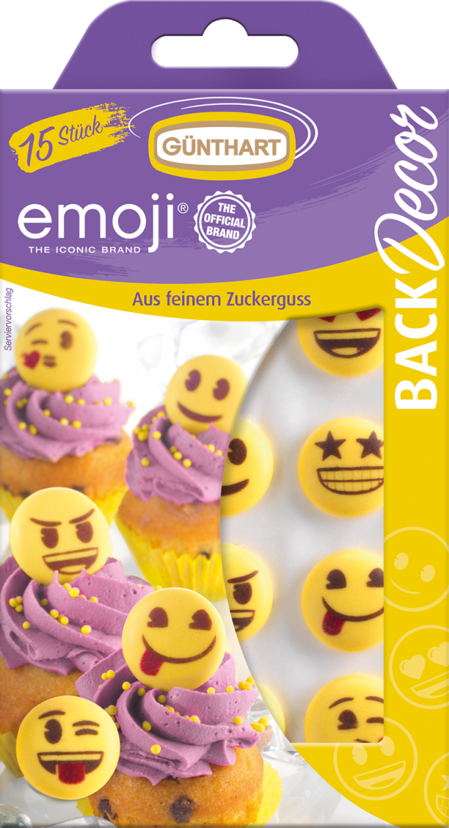 15 Zucker Emoji gelb 
