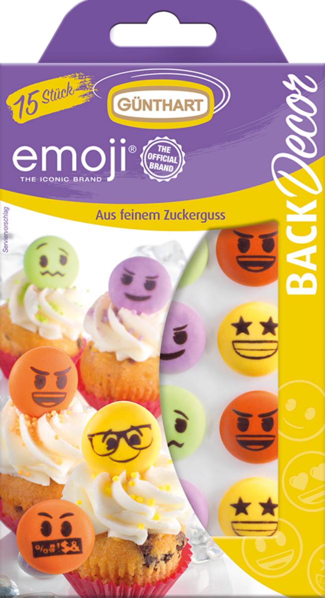 15 Zucker Emoji bunt 