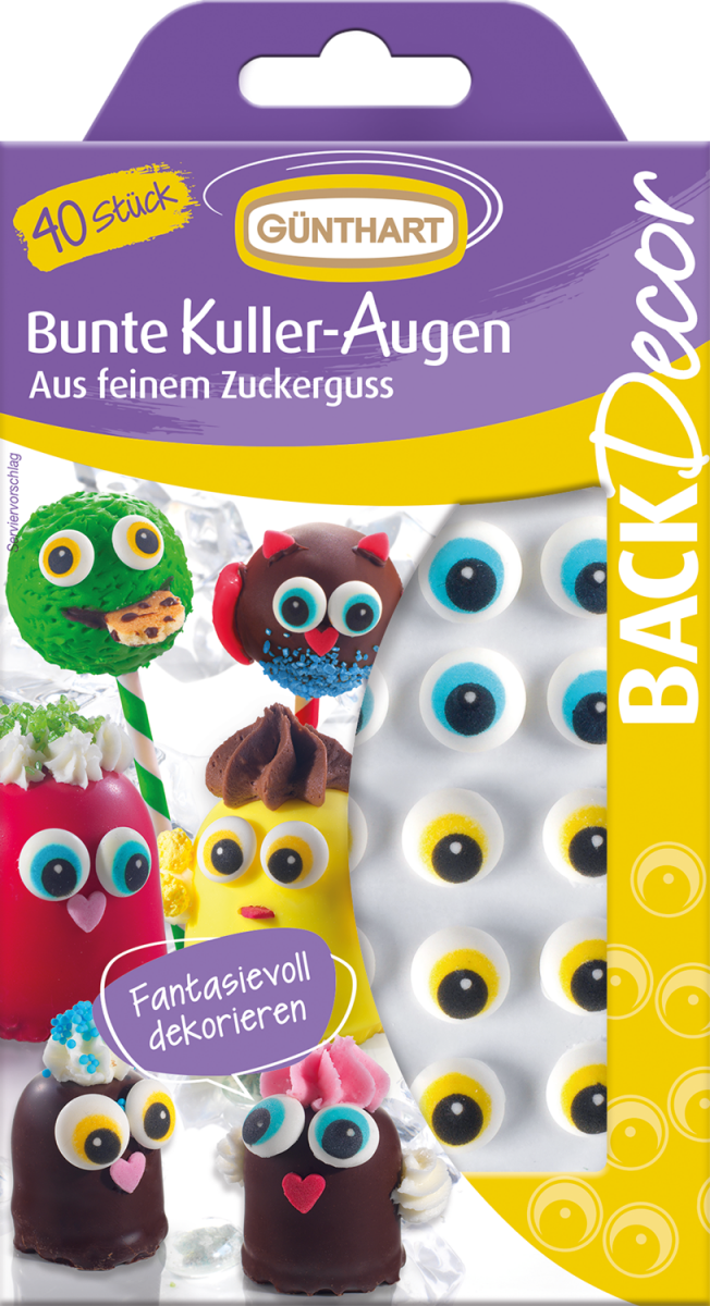 40 Bunte Zucker-Augen 