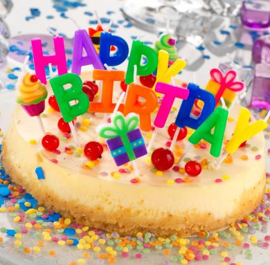 Kerzen Happy Birthday